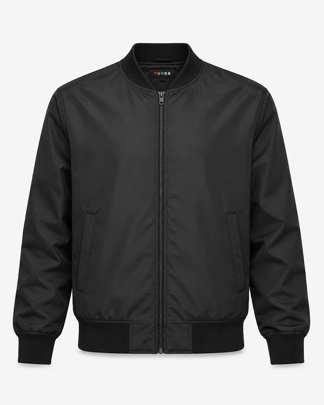 PUNDA Bomber Jacket Black Depan