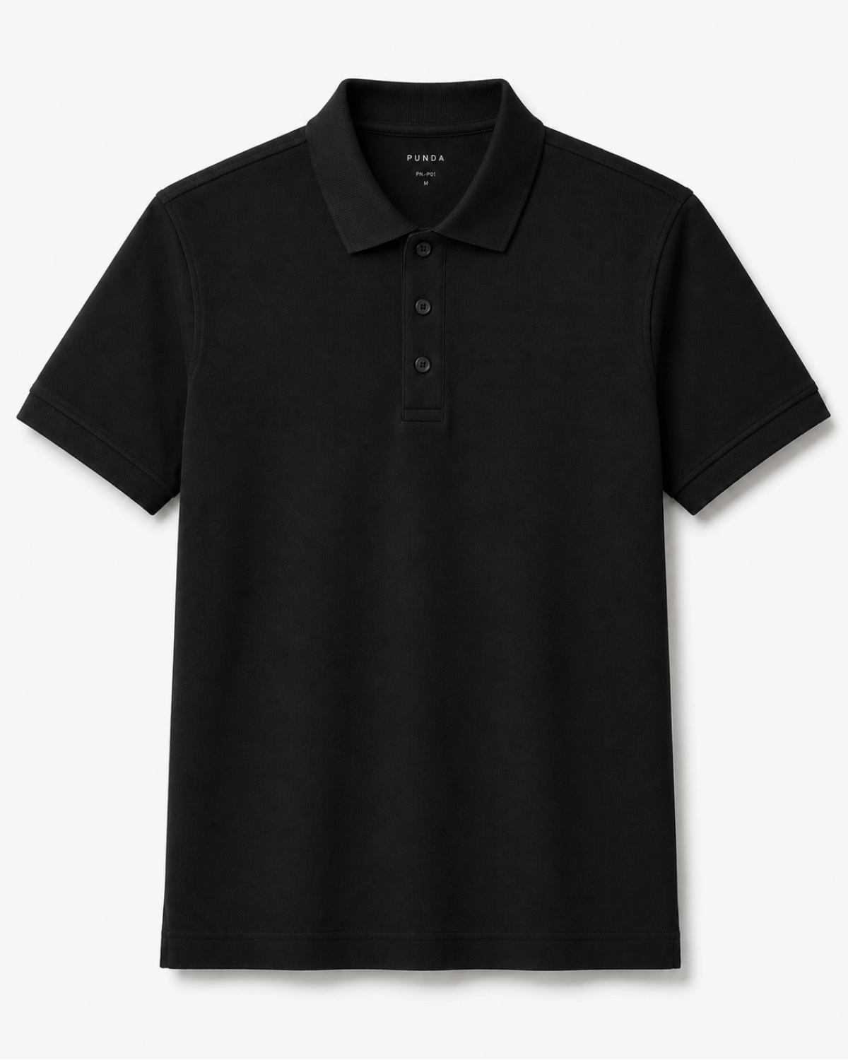 PUNDA Signature Polo Black Depan