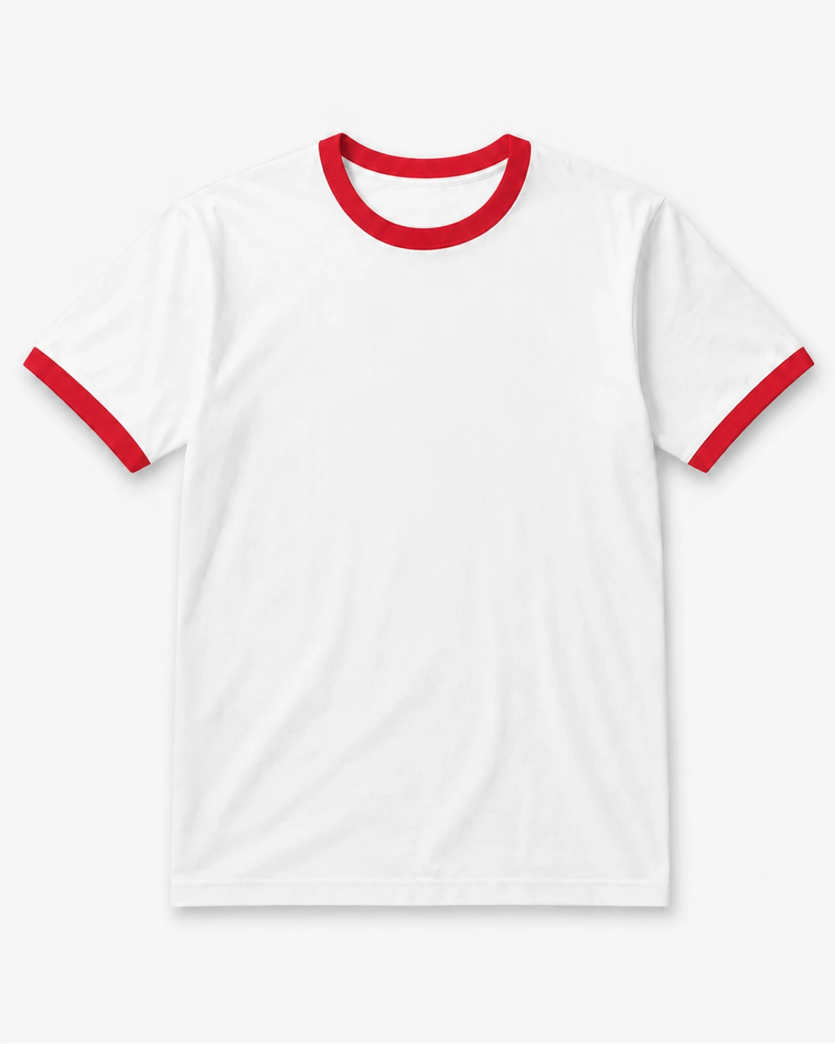 PUNDA Ringer Tee White / Red Depan